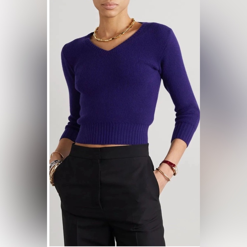 The Row Cashmere V neck jumper